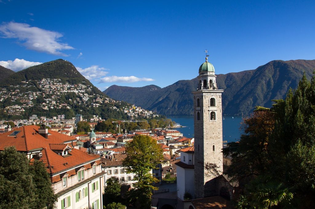 Lugano Monte Bre & Church of San Lorenzo