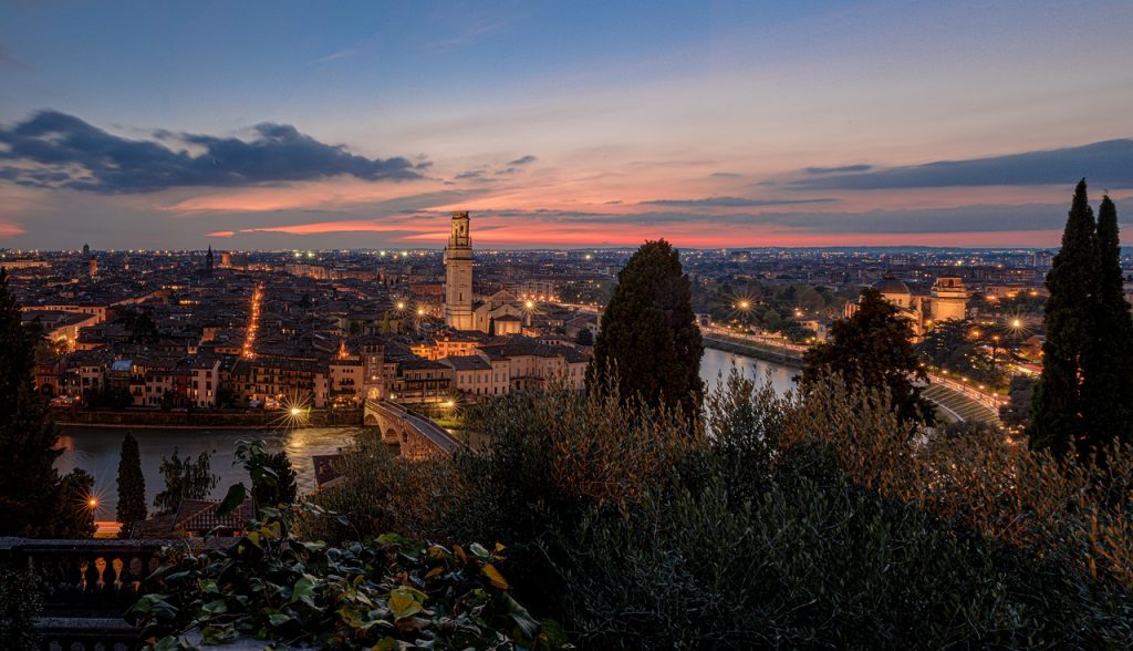 Verona Italy Night Sky